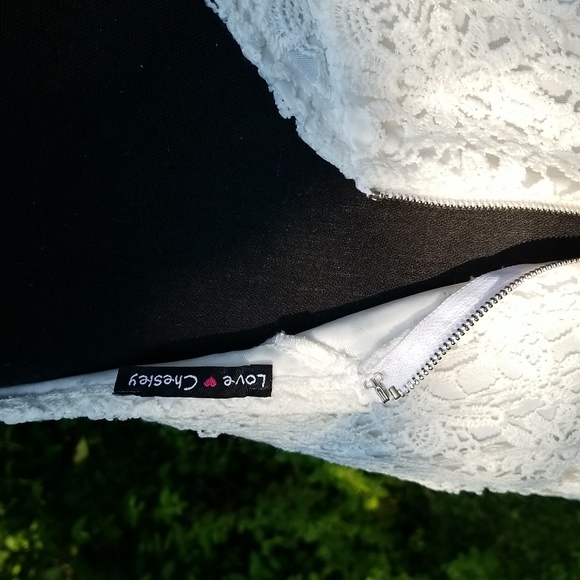 White Lace Halter Romper - Picture 5 of 11